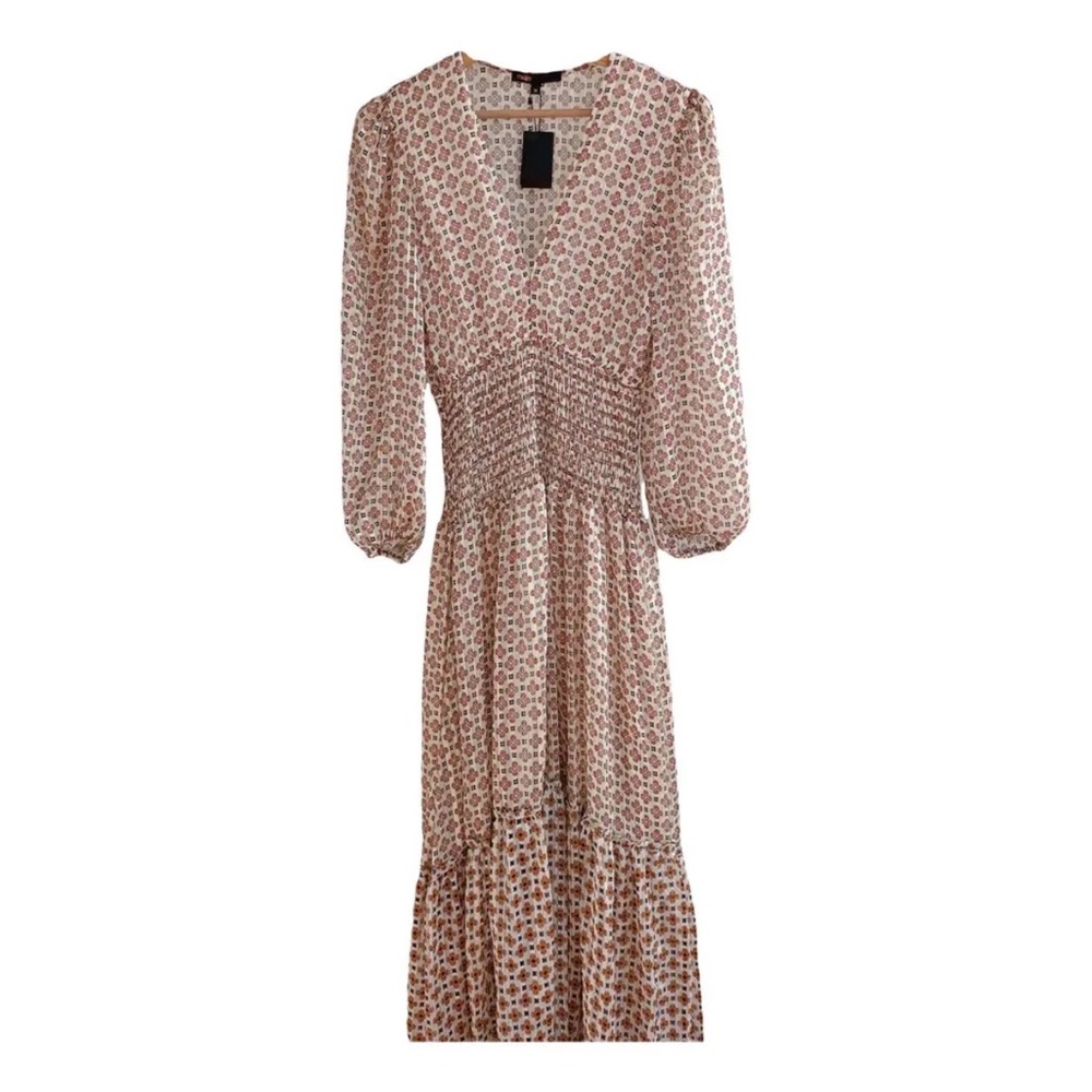Maje Floral Long Sleeve Dress 38
